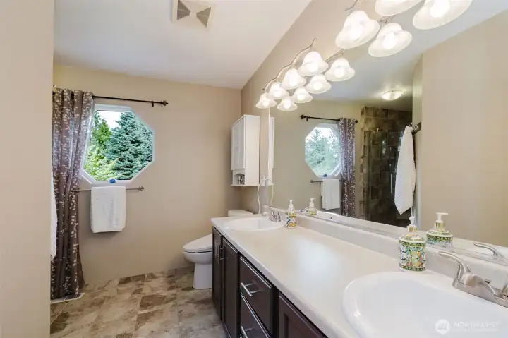 Primary en-suite has heated floors
