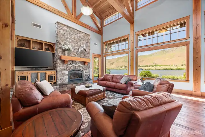Stone Fireplace and Hearth