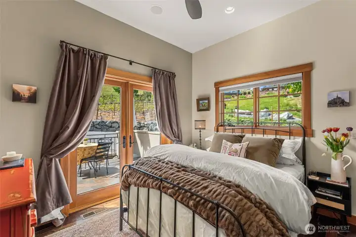 Guest suite #2 offers elegate accommodations with private patio and tranquil scenery