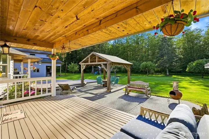 Covered back deck Covered back deck