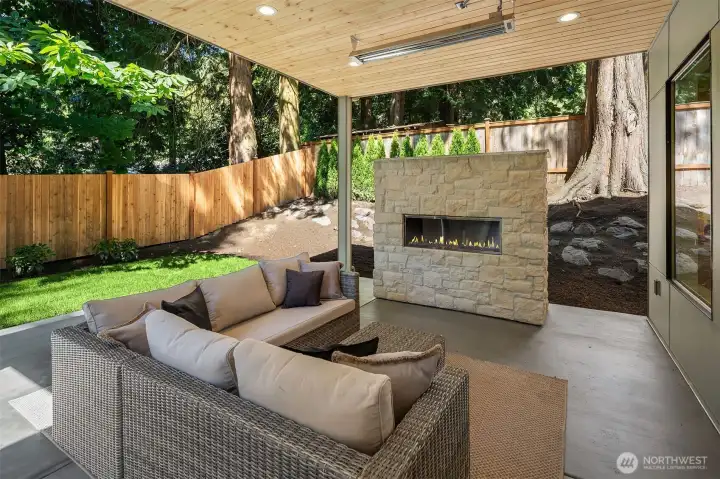 Private outdoor covered living area