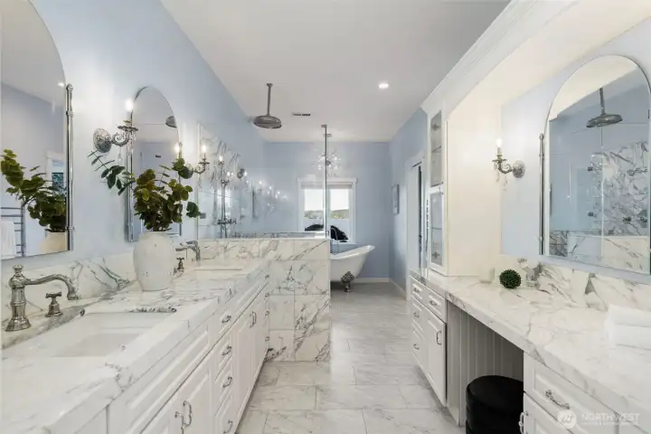 Stunning spa-like primary bathroom
