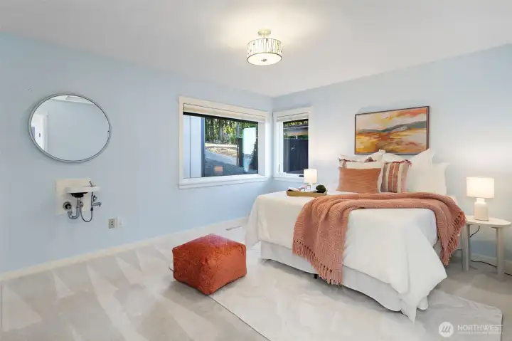 Guest bedroom #2 with custom closet system