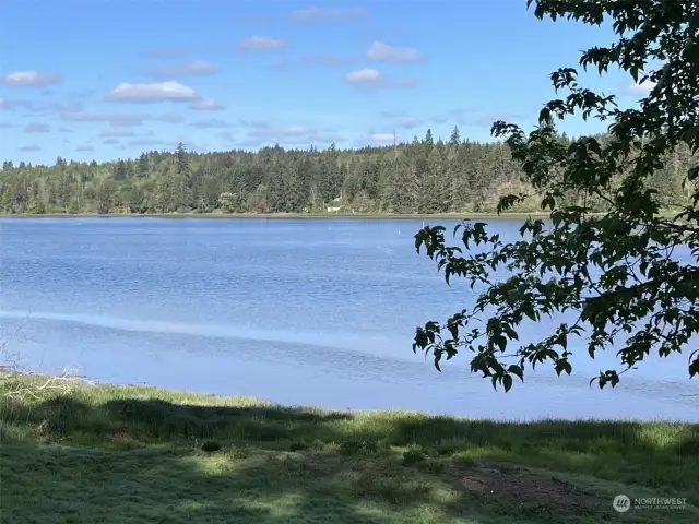 Oakland Bay at medium tide.  Hwy 3 on the far side.  This shot from near the south corner of the property.