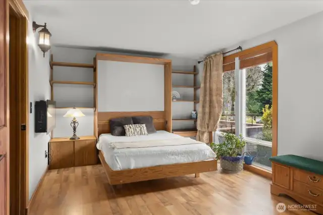 Large Second Bedroom with a Murphy Bed  (Pulled Down) & a Walk-In Closet