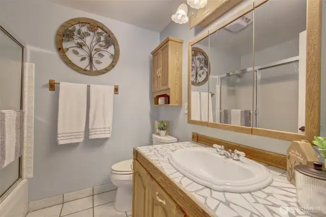 Upstairs guest bathroom.