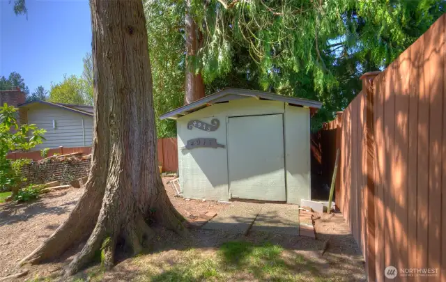 Outbuilding to store yard tools or extra storage!