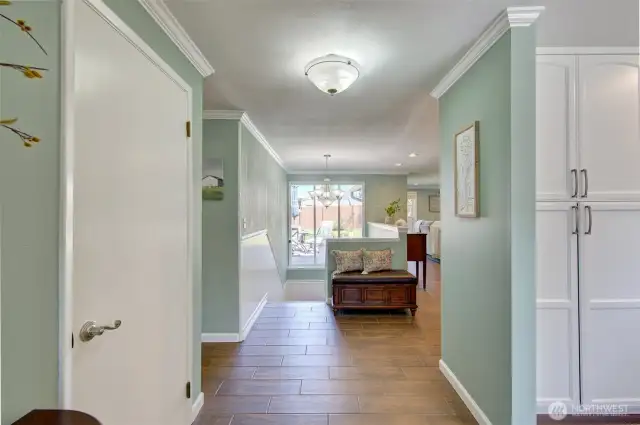 Great sized entry and picture window that brings in light from the back yard.