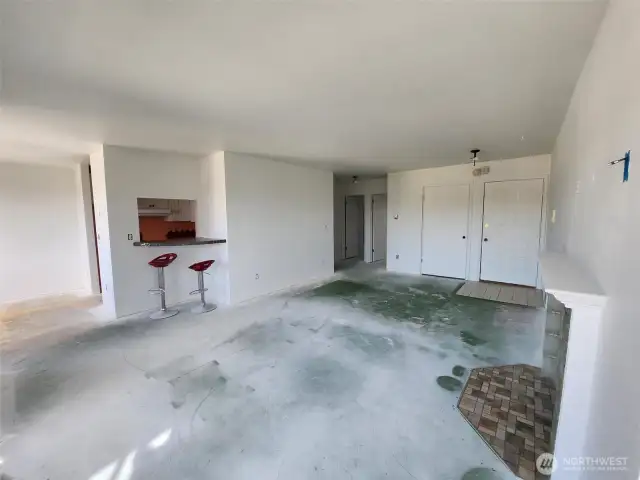 living area from deck