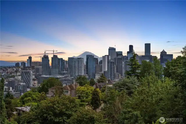 Looking South towards downtown-- Mt. Rainier debuts in the distance.