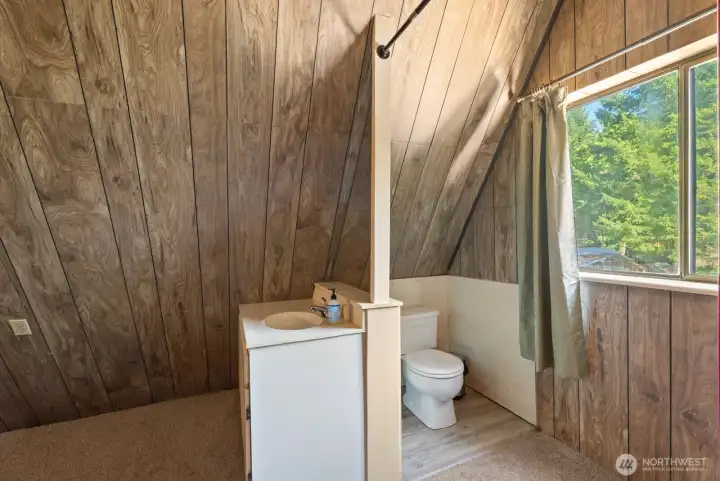 Upstairs half bath