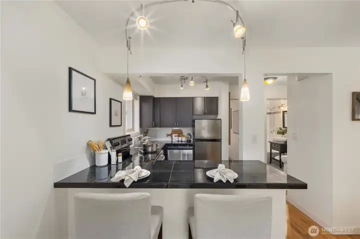 Convenient breakfast bar