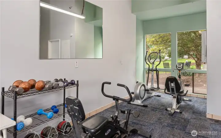 Exercise room in clubhouse