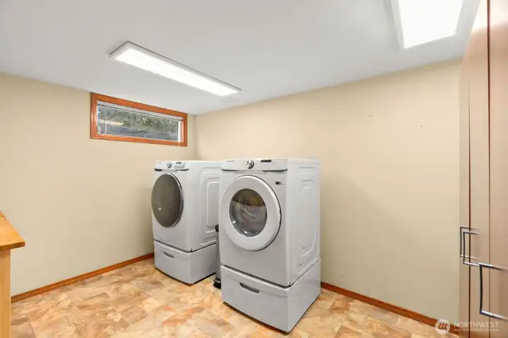 Utility room space is large and located in lower floor