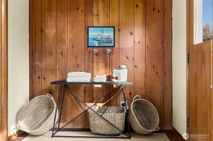 Laundry area is spacious