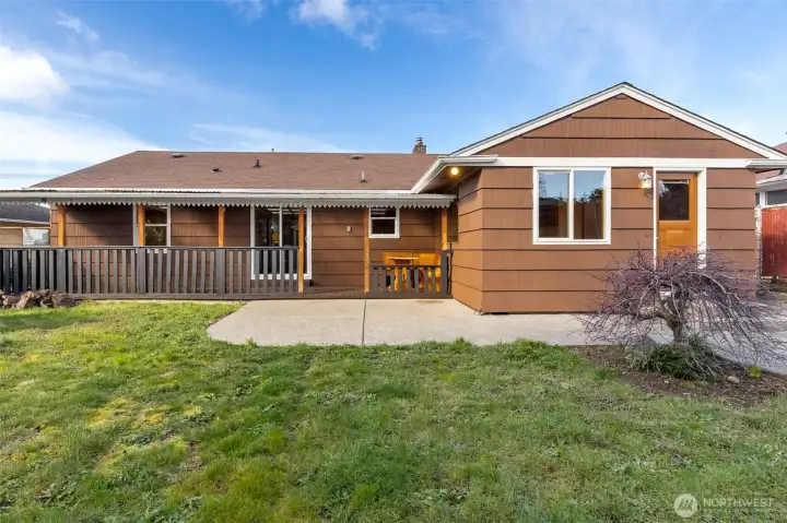 Expanded concrete patio