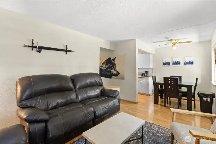 Occupied Unit Living Room and Dining Room