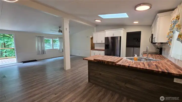 The openness to the kitchen creates a terrific flow for entertaining