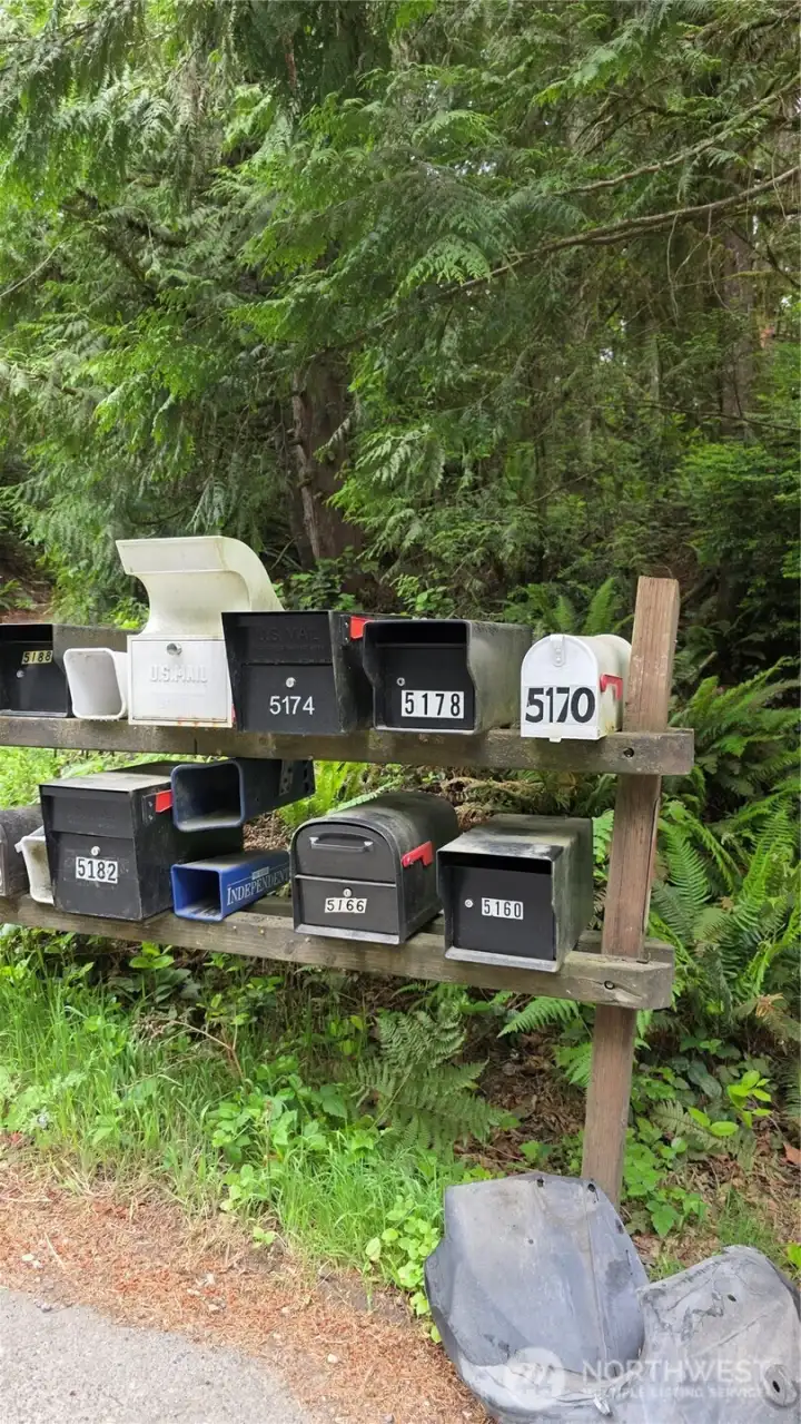 Turn at the road to the north of these mailboxes