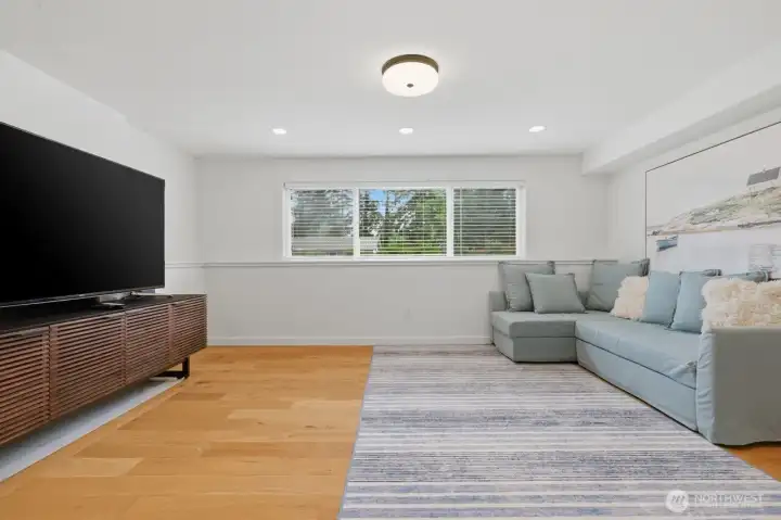 Lower level rec room.