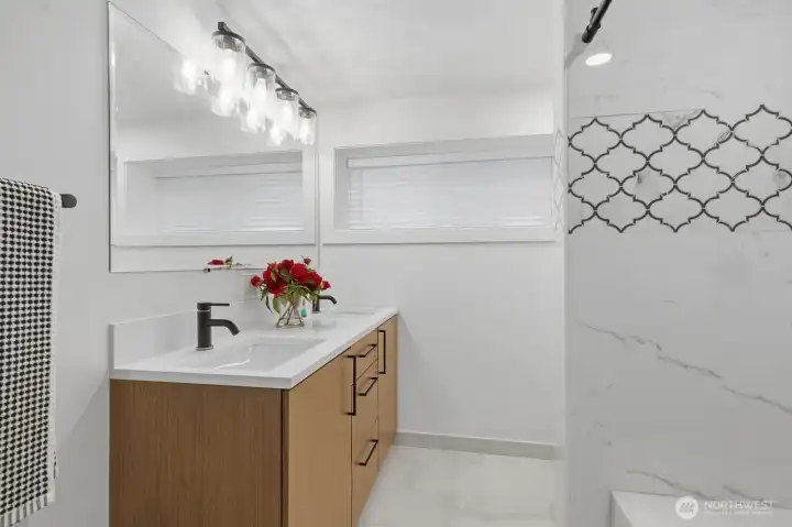 Lower level bath.