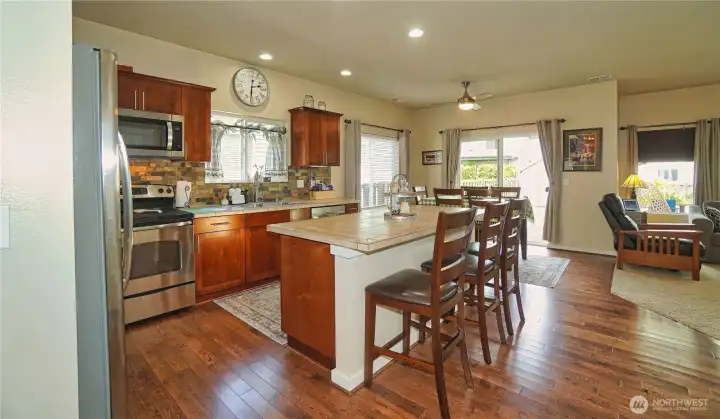 Large kitchen with island