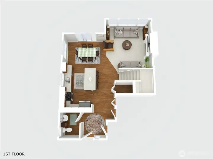 3d Floorplan first floor