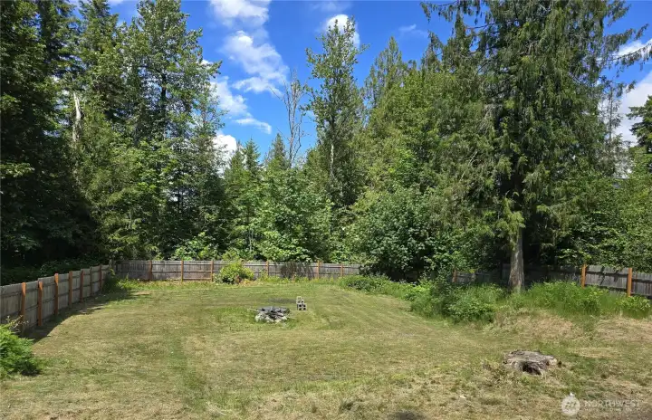 fully fenced back yard fully fenced back yard
