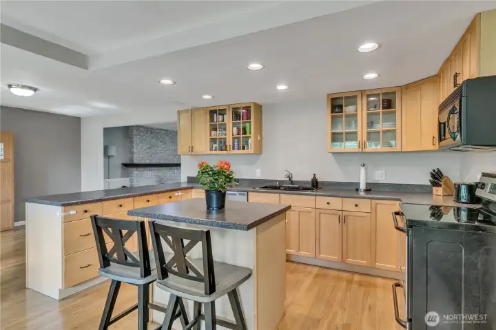 Kitchen with island