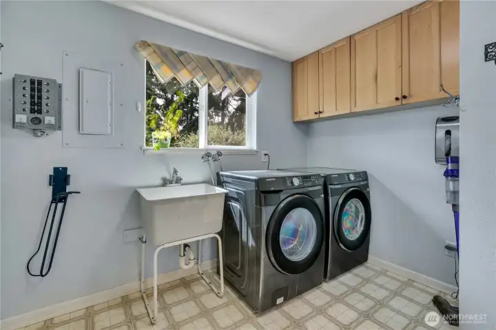 Utility Room.  Note panel for generator.