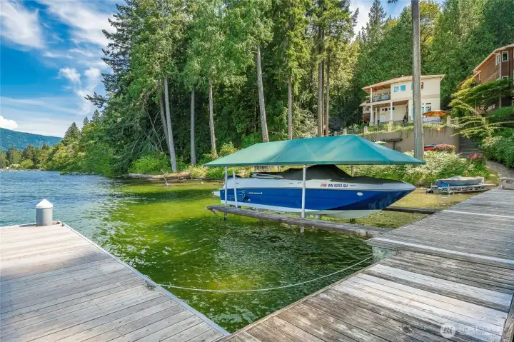 Boat lift and dock