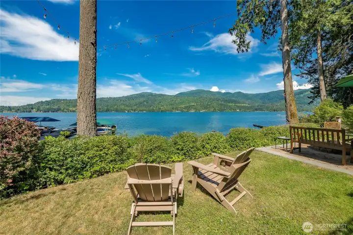 Upper lawn with lake view