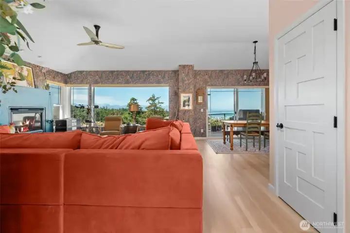 Entry to home - views of water greets you and your guests. Entry to home - views of water greets you and your guests.