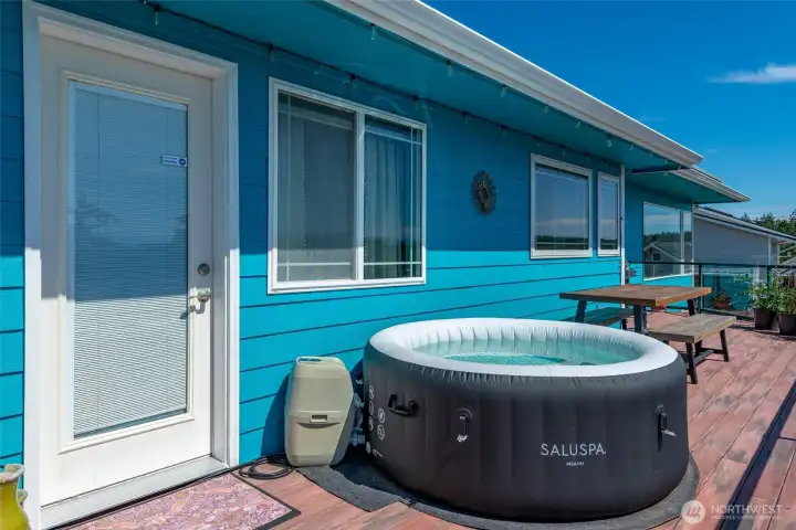 Enjoy the view from hot tub. Enjoy the view from hot tub.