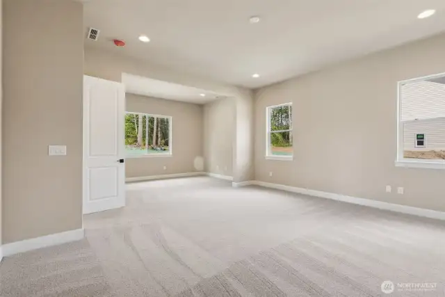 Primary bedroom with retreat space