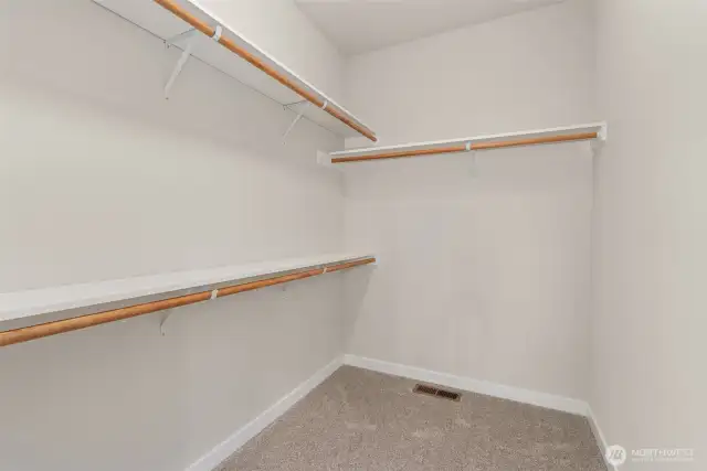 walk-in closet in primary