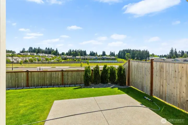 Fully landscaped and fenced backyards.