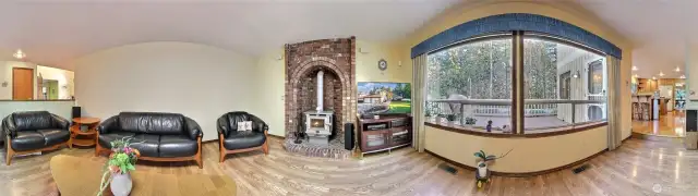 Family room open to kitchen