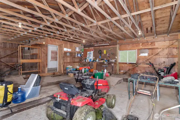 Detached garage/barn interior