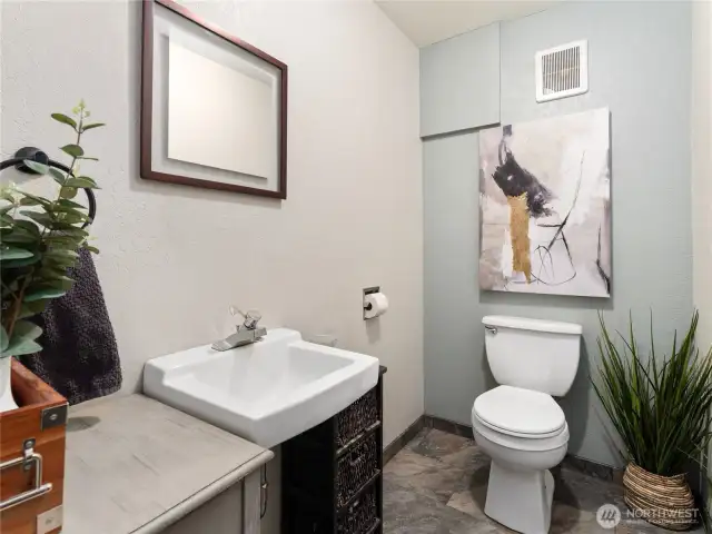 Bathroom in lower level.