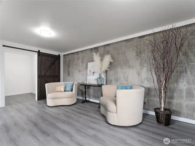 Versatile space ready to accommodate anything you envision—work, play, or relaxation.