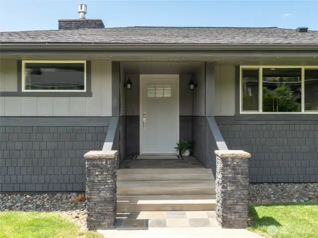 Front door stair entrance.