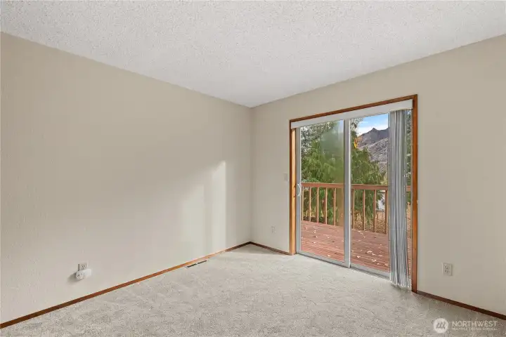 Primary bedroom with deck