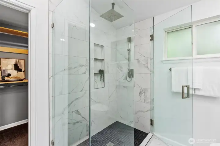 Spa-like Primary shower.