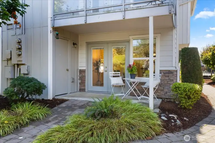 Patio with storage closet