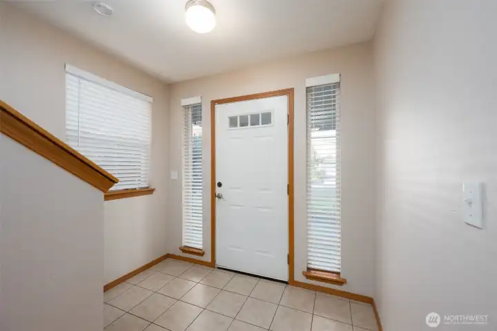 Entryway is filled with light