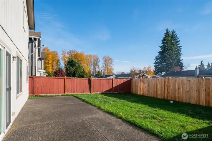 Great patio for outdoor entertainment