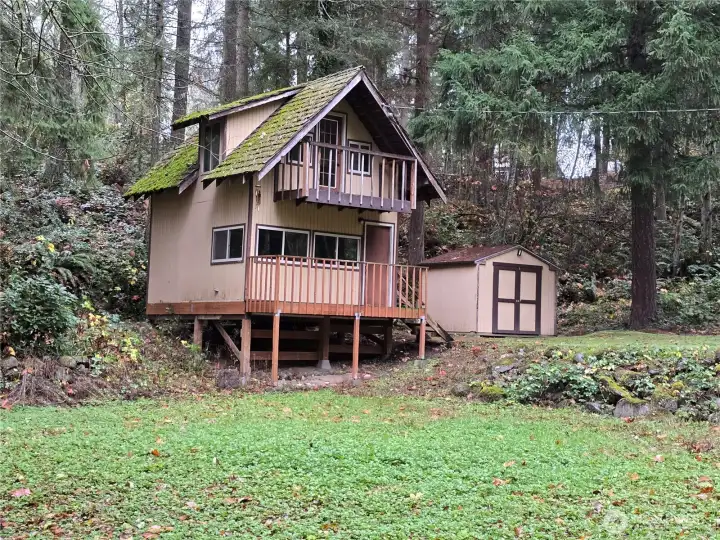 Cabin is solid, needs a roof.