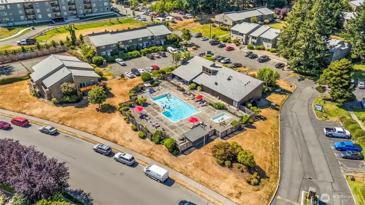 An overview of the condo complex layout.