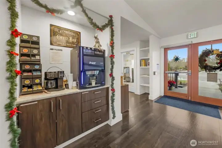 Complimentary espresso